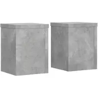 vidaXL Supports pour plantes 2 pcs gris béton bois d'ingénierie