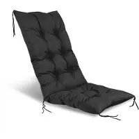 AIO Factory Coussin de jardin 50x50x80 cm pour chaise imperméable noir