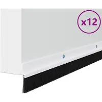 vidaXL Joints de brosse de porte à emboîter 12 pcs blanc 100 cm