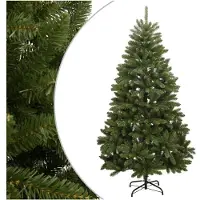 vidaXL Sapin de Noël artificiel à charnières avec support vert 300 cm