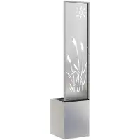 vidaXL Écran de confidentialité de jardin Fretwork Argent 32 x 140 cm