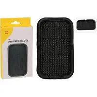 Shell Support pour téléphone - Tapis antidérapant - Support pour téléphone pour tableau de bord - Tapis antidérapant - Noir