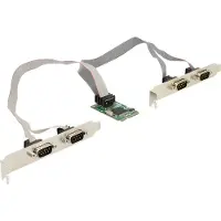 DeLOCK 4 X Seriell Rs-232 Pci-e Expansion Card Clair