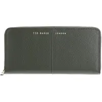 Ted Baker Cuir porte-monnaie Aminne Large Zip around Purse Dk - Green olive