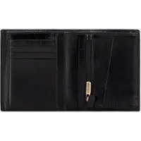 WITTCHEN Portefeuille pour homme en cuir véritable avec logo estampé, noir