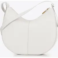 WITTCHEN Sac à bandoulière en cuir pour femme, grand, crème, cuir naturel