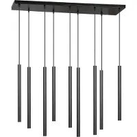 Emibig Lustre SELTER noir 9xG9x8W en métal, dimensions : 120x92x22 cm, IP20,