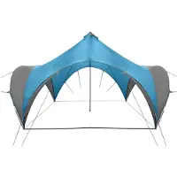 vidaXL Tente de réception avec toit, bleue, 400 x 400 x 320 cm, polyester et acier
