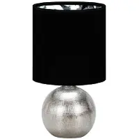 Ideus Perlo E14 noir/argenté Veilleuse de table