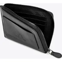 WITTCHEN Portefeuille en cuir pour homme avec fermeture éclair, noir, cuir naturel