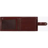 WITTCHEN Portefeuille en cuir pour femme avec coutures décoratives, marron clair, cuir naturel