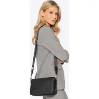 WITTCHEN Sac à bandoulière pour femme en similicuir gaufré, noir