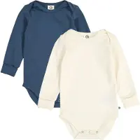 Müsli Barboteuse / body bleu foncé / blanc cassé