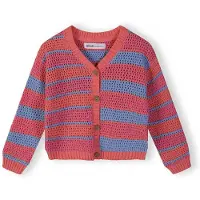 MINOTI Cardigan bleu roi / saumon / framboise