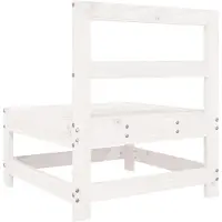 vidaXL Canapés centraux de jardin 2 pcs. Blanc Pin massif