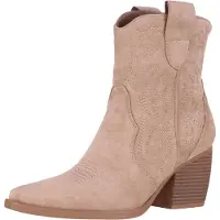 Elara Bottes de cowboy kaki