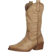 Elara Bottes de cowboy kaki