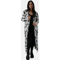 Elara Manteau en tricot noir / blanc