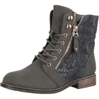 Elara Bottines à lacets gris foncé / noir