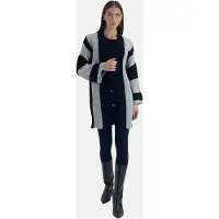 Elara Cardigan gris clair / noir