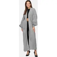 Elara Manteau en tricot gris chiné