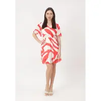 Elara Robe rouge / blanc