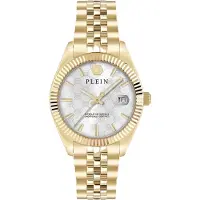 Philipp Plein Montre à affichage analogique 'Date Superlative' or / blanc perle