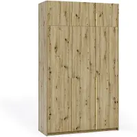 Margaret Hadas24 Armoire APOLLONIA I sans miroir, armoire à portes battantes, style moderne, armoire, grand espace de rangement 150 x 250 cm (artisan, poignées dorées)