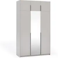 Margaret Hadas24 Armoire APOLLONIA I avec miroir, armoire à portes battantes, style moderne, armoire, grand espace de rangement 150 x 250 cm (couleur cachemire, poignées noires)