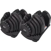 PH Fitness Ensemble d'haltères réglables 40KG - 2 PIÈCES - Haltères intelligents - Dumbbells réglables de 5 à 40 kg - Dumbells complets 17 en 1 d'haltères courts