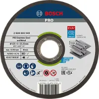 Bosch Disque Expert À Tronçonner À Moyeu Plat Spécial Inox 125X1.0 Mm - 2608600549