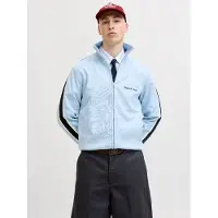 Jack & Jones Veste de survêtement bleu clair / noir / blanc