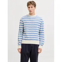 Jack & Jones Pull-over 'JORNANTUCKET' écru / bleu roi