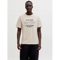 Jack & Jones T-Shirt 'JJEthan' gris clair / olive / grenadine / noir
