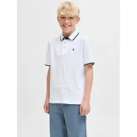 Jack & Jones Junior T-Shirt 'JJEPaulos' noir / blanc