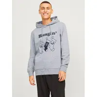 Jack & Jones Sweat-shirt 'JJXMas' gris clair / noir