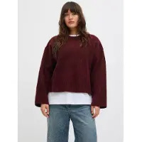 JJXX Pull en maille Sigga à col rond femmes - Cabernet