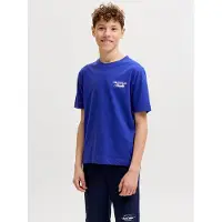 Jack & Jones Junior T-Shirt 'JORNORREBRO' bleu foncé / blanc