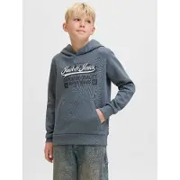 Jack & Jones Sweatshirts à capuche JJELOGO SWEAT HOOD garcons - Gris - 13 ans
