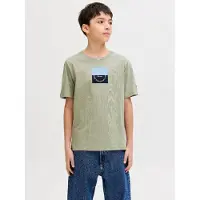 Jack & Jones T-shirt enfant JORCATSKILLS SQUARE BRAND garcons - Vert - 11 ans