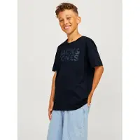 Jack & Jones Junior T-Shirt 'JJECorp' bleu marine / gris