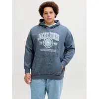 Jack & jones Plus Sweat-shirt gris / violet / blanc
