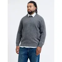 Jack & jones Plus Pull-over 'JORNorrebro' gris chiné