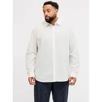 Jack & Jones Breeze Linen Plus Size Long Sleeve Shirt Blanc 3XL / Regular Homme
