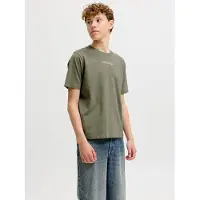 Jack & Jones Junior T-Shirt bleu-gris / citron vert / kaki / noir