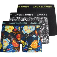 Jack & Jones Junior Sous-vêtements 'Sugar' bleu marine / jaune / noir / blanc