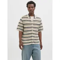 Jack & Jones Vestes en maille 'JORCorfu' marron / jaune clair / noir / blanc cassé