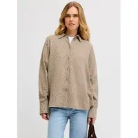 JJXX Almira Linen Blend Wvn Jjxx Long Sleeve Shirt Beige XL Femme