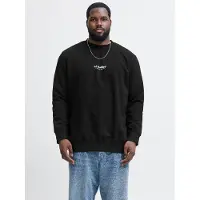 Jack & jones Plus Sweat-shirt 'JJESOHO' noir / blanc