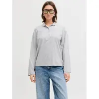 JJXX Vilma Solid Jjxx Long Sleeve Polo Gris M Femme